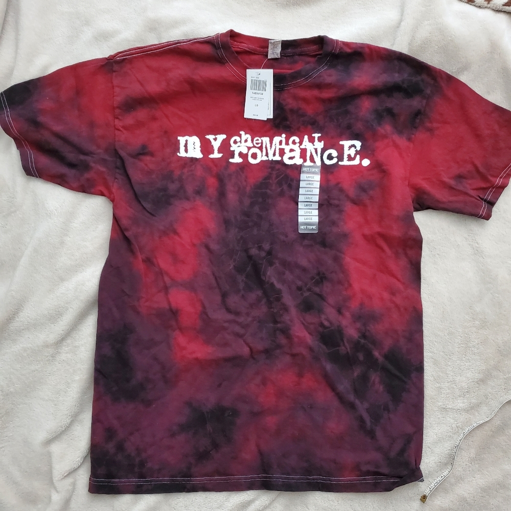 NWT MCR My Chemical Romance Red Black tye Dye